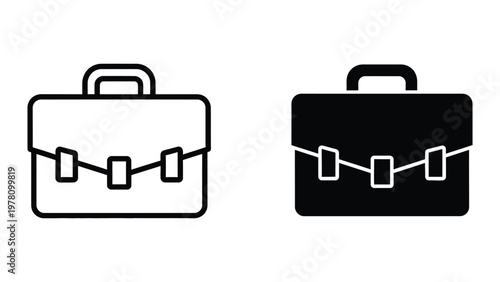 Contrasting styles of briefcases with different color schemes and designs