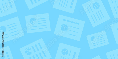 Abstract background featuring repeating charts and graphs on light blue