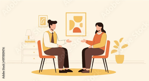 Professional counseling session with therapist and patient