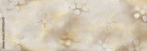 「和風の桜エンボス背景素材 金粉と和紙のテクスチャデザイン」ベクター、イラスト