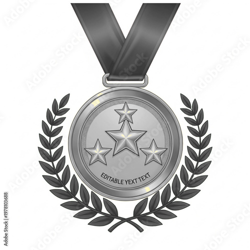 Silver Medal with Stars