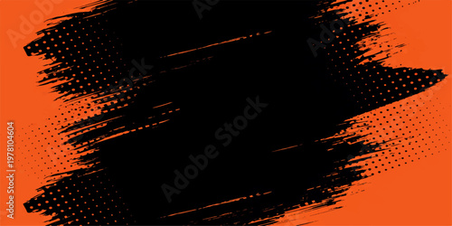 Abstract fiery grunge background vector illustration with glowing flames energy heat texture and bright orange red color design with dark black contrast
