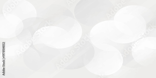 White abstract cloud background vector illustration with soft light bubbles, sky elements, decorative shapes and minimal banner template design