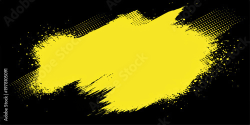 Abstract grunge vector illustration background with ink splatter texture frame floral silhouette and paint splash design