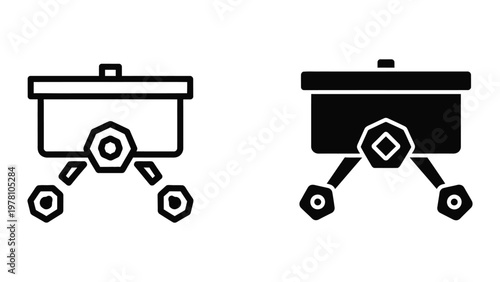 Comparison of two different mechanical lifting or suspension structures with hexagonal components