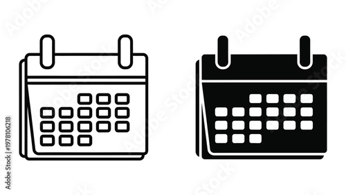 Contrasting calendar designs with different color schemes and ring bindings