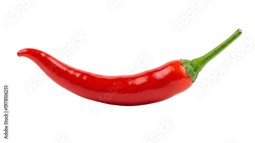 Red chili pepper isolated on transparent background