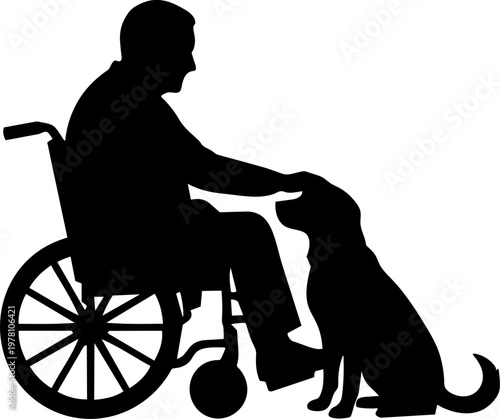 Pet therapy session minimalist illustration