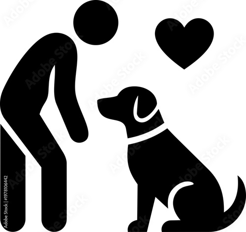 Pet therapy session minimalist illustration