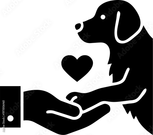 Pet therapy session minimalist illustration