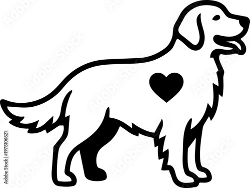 Pet therapy session minimalist illustration