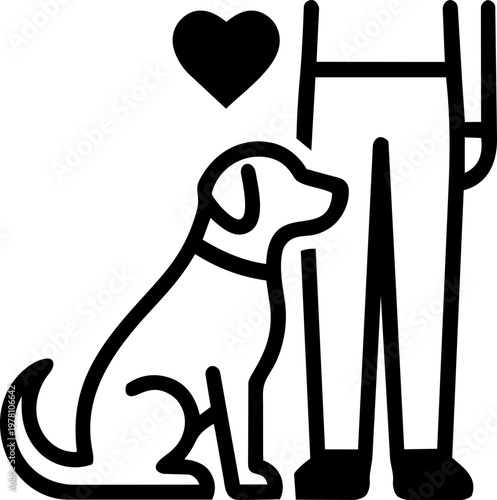 Pet therapy session minimalist illustration