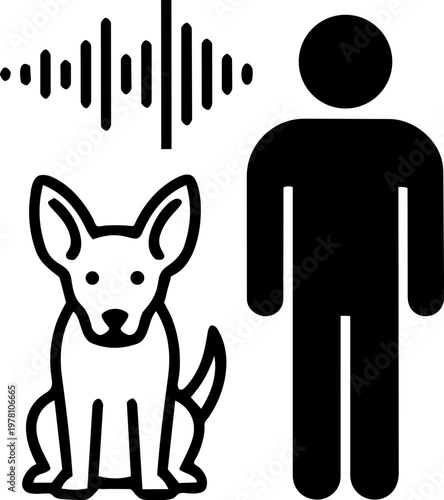 Pet therapy session minimalist illustration