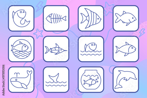 Amusement park set icon. Rollercoaster, carousel, cat, popcorn, entrance, bumper, car, shop, rocking, horse, balloon, tent, castle, ferris, wheel, fun, fair, carnival, ride, attraction, entertainment