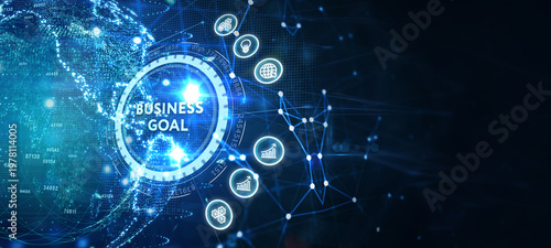 Business goal concept.Business, Technology, Internet and network concept. 3d illustration