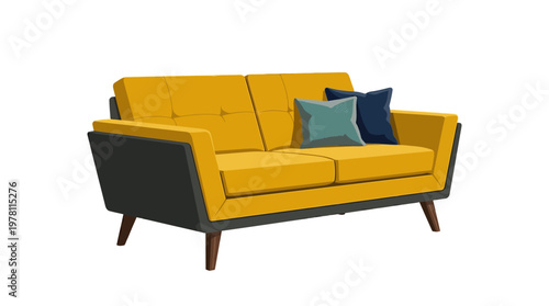 Yellow Modern Sofa Furniture Design.