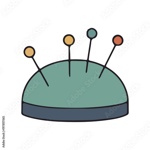 Hand Drawn Pincushion Illustration