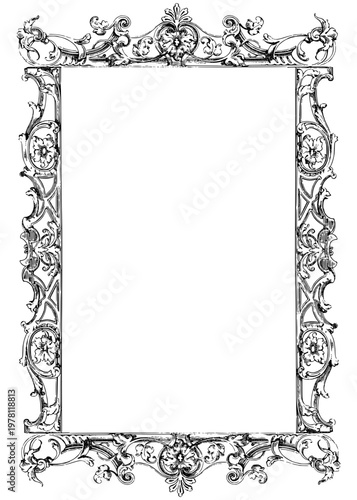 Decorative ornamental pattern with intricate details