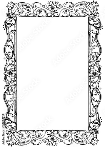 Decorative border design with intricate elements