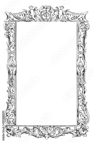 Decorative black ornate border design