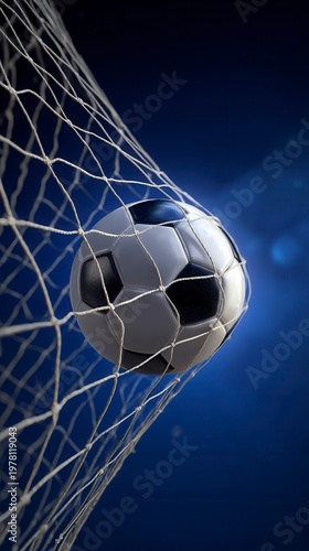 Soccer ball secured in the net marks a critical goal during the World Cup 2026 in Mexico, USA, and Canada.