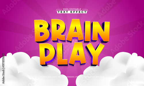 Brain Play Editable Text Effect - Fun Gaming Typography for Kids and Entertainment Design
