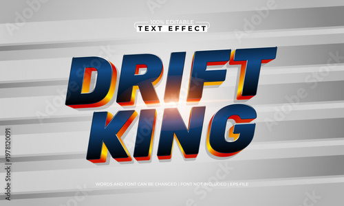 Drift King Editable Text Effect - Fast Motion Dynamic Typography for Racing and Action Design