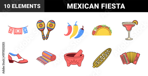 Festive Mexican Celebration Graphic Set
