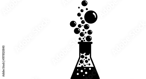 Chemical Reaction Flask Bubbles