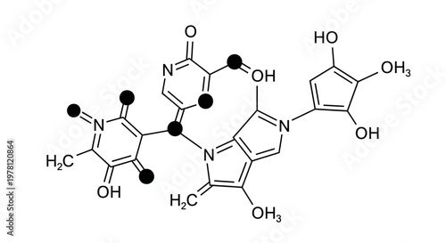 Chemical Structure of Organic Molecule - Scientific Illustration