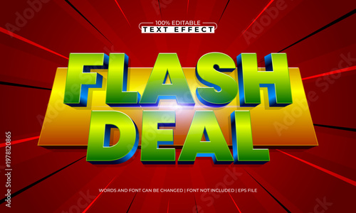 Flash Deal Editable Text Effect - Bold Promo Typography for Discount and Marketing Design