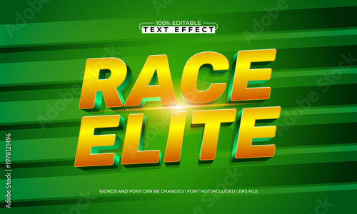 Race Elite Editable Text Effect - Fast Motion Dynamic Typography for Racing and Action Design