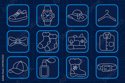 Brewery set icon. Beer glass, foam mug, bottle drink, razor opener, hop flower, beverage bottle, barley stalk, leaf branch, wooden barrel, draft barrel mug, tap faucet, crate bottles