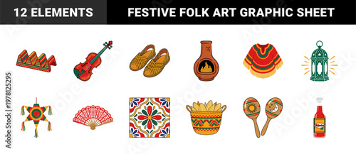 Cinco de Mayo Traditional Mexican Asset Sheet