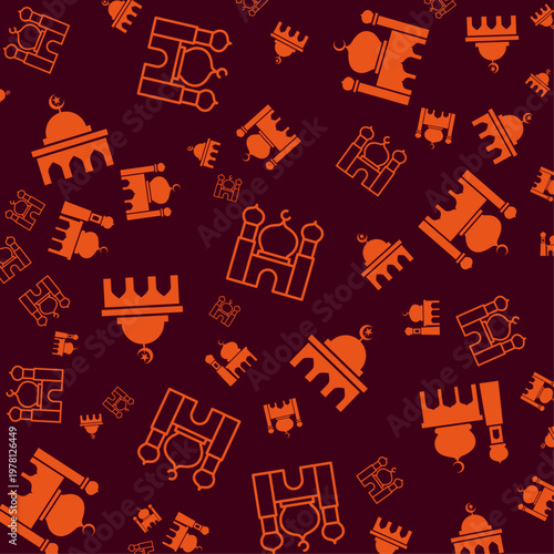 Mosque artful trendy stylish design lovely vector Illustration colorful background