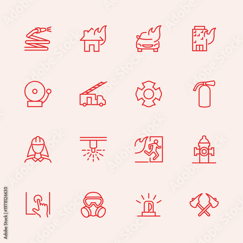 Fire Department artful trendy stylish design gorgeous vector Illustration colorful background