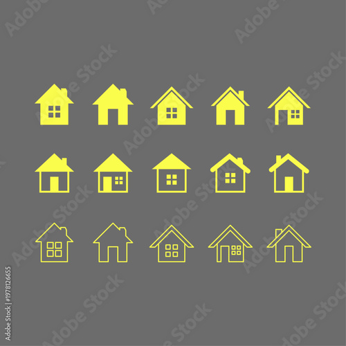 House artful trendy stylish design gorgeous vector Illustration colorful background