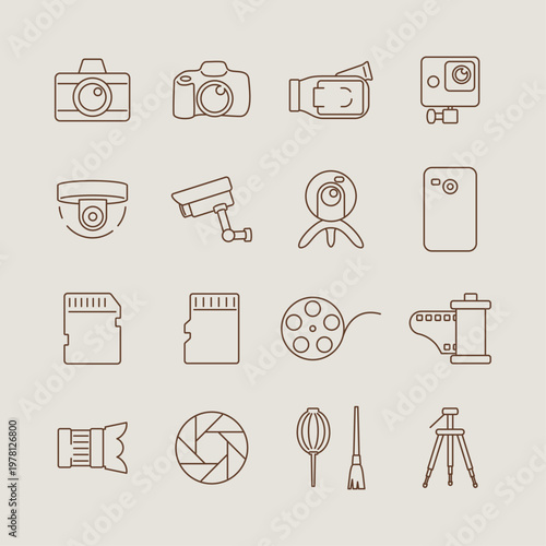 Photography artful trendy stylish design cute vector Illustration colorful background