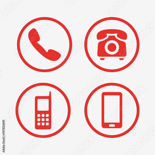 Telephone artful trendy stylish design cute vector Illustration colorful background