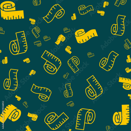 Tape measure artful trendy stylish design handsome vector Illustration colorful background