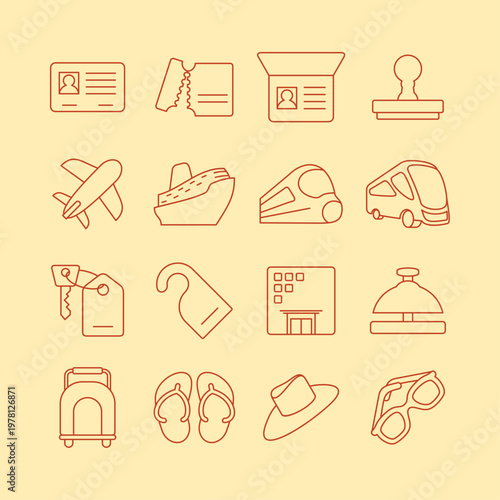 Traveling artful trendy stylish design cute vector Illustration colorful background