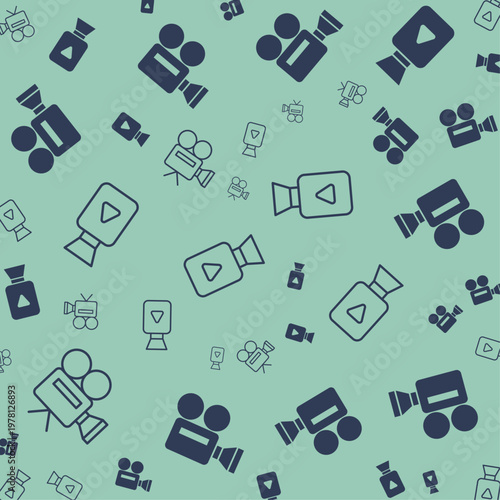 Video camera artful trendy stylish design handsome vector Illustration colorful background