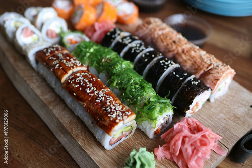 sushi with salmon