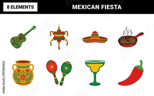 Mexican Festive Celebration Element Sheet