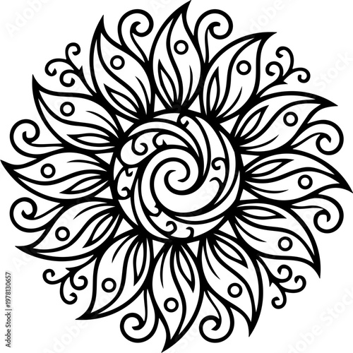 Luxury Sunflower Line Art Minimalist