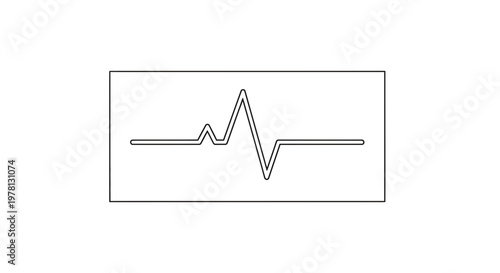 Electrocardiogram ECG Heartbeat Line Graph Medical Health Concept