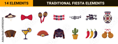 Mexican Fiesta and Mariachi Asset Sheet