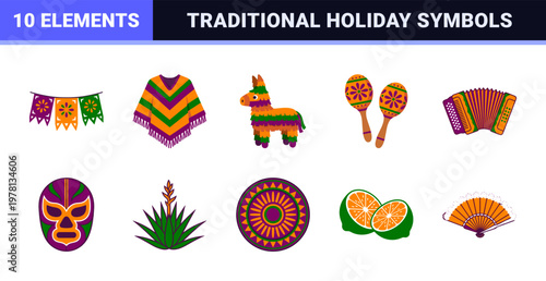 Mexican Fiesta Holiday Graphic Asset Kit