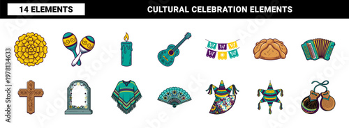 Mexican Folklore Celebration Asset Sheet