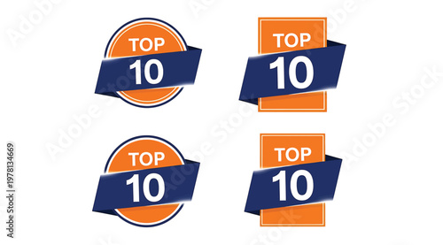 Top 10 orange and blue badges
